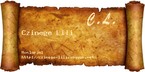 Czinege Lili névjegykártya